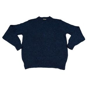 Vintage L.L. Bean VTG Mens Sweater Grandpa Boho Blue Size Large Made USA